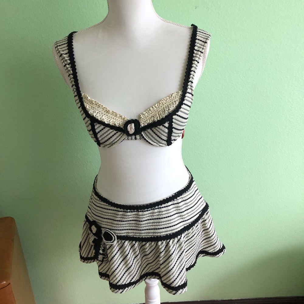 Betsy Johnson swimsuit and skirt
